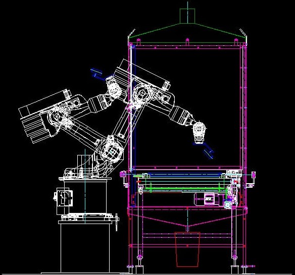 Plan robot lubrification moules béton